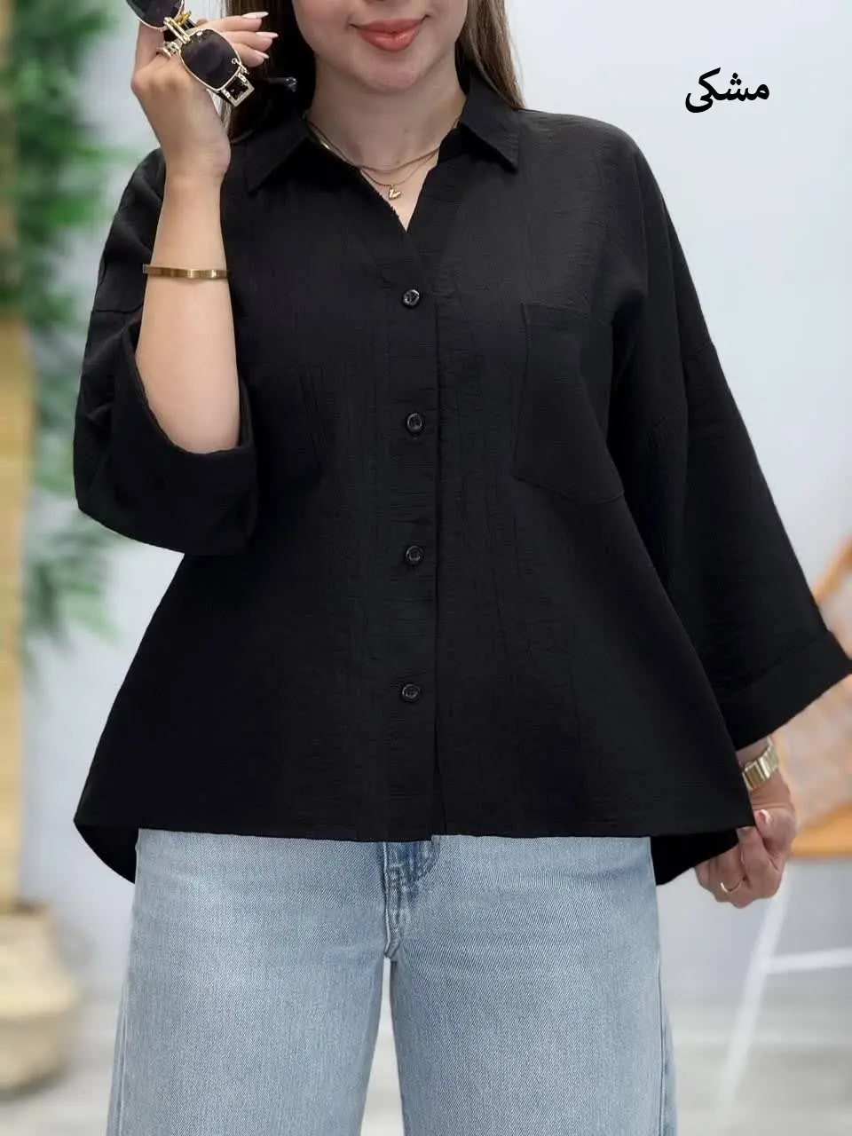 3484-شومیز دوجیب نیکا